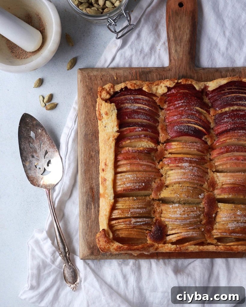 Rustic Apple Ombre Tart with Honey Frangipane