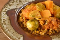 Instant Pot Wheat Berries with Brussels Sprout & Butternut Curry