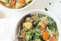 Creamy Slow Cooker Vegetable and Wild Rice Soup