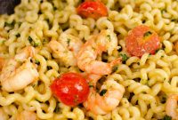 Creamy Pesto King Prawn Pasta