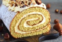 Honey Cake Roll with Condensed Milk Frosting Recipe