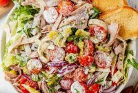 Italian Grinder Salad with Salami, Provolone & Vinaigrette