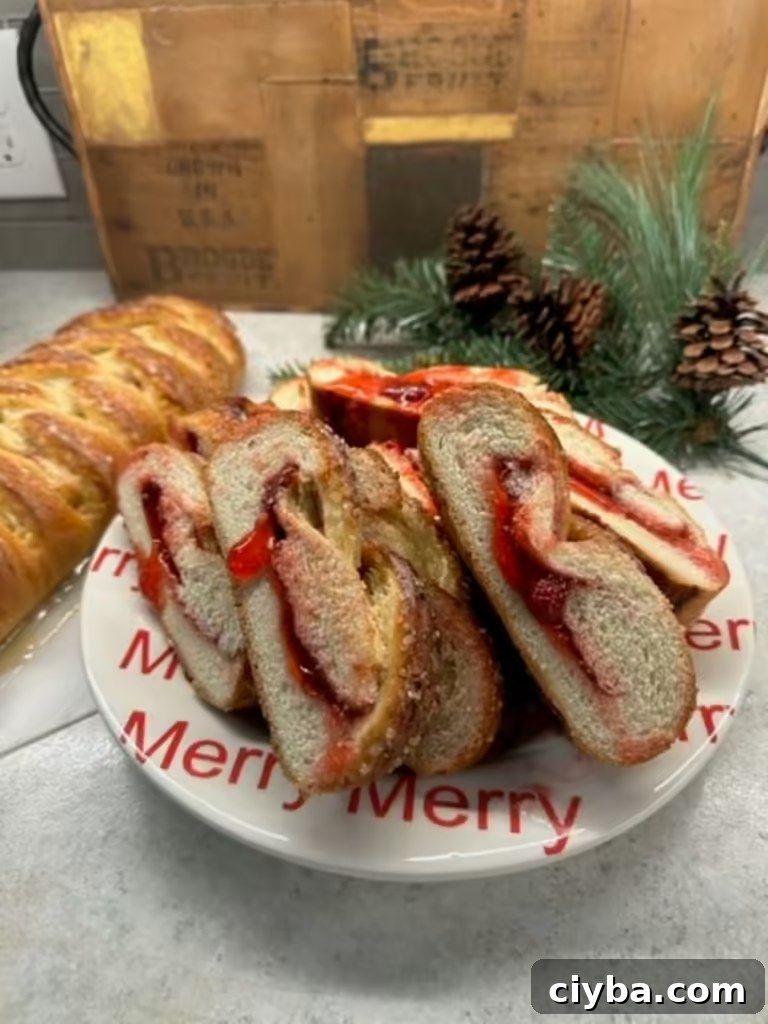 cherry-filled braided bread