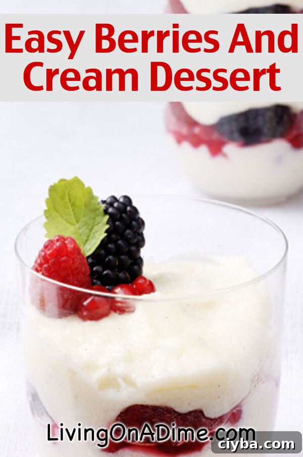 Easy Berries and Cream Dessert Recipe