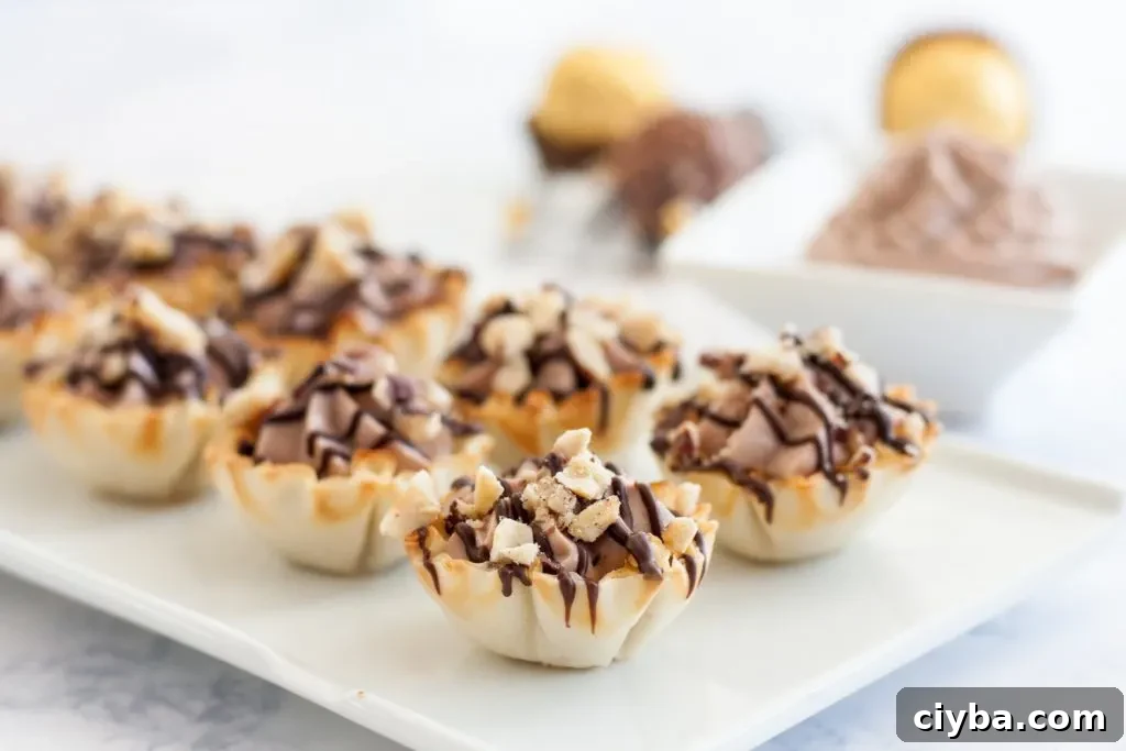 Stack of mini cannoli cups