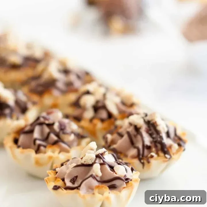 Easy Ferrero Roche Cannoli Cups - finished dessert