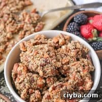 Small bowl of granola
