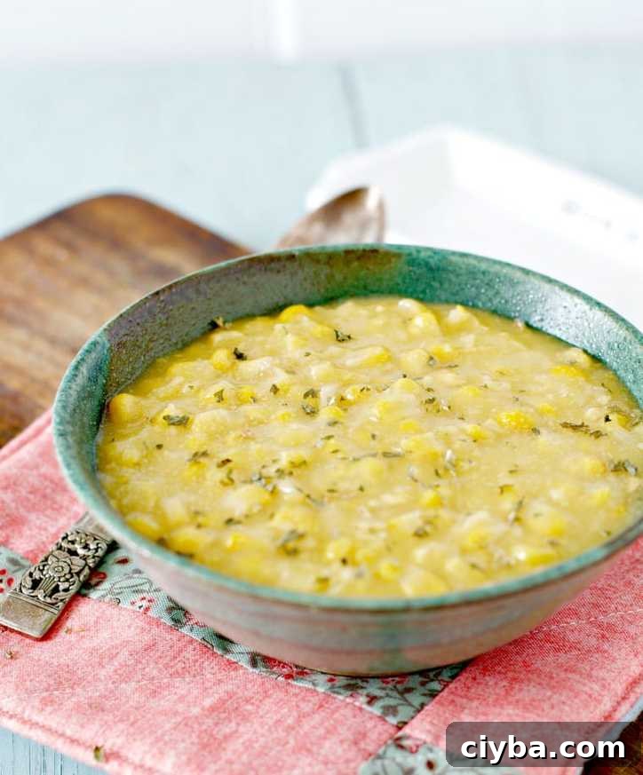 How to Cook Canned Creamed Corn: Quick Stovetop Method 4 A shot of a full bowl of HOW TO COOK CANNED CREAMED CORN