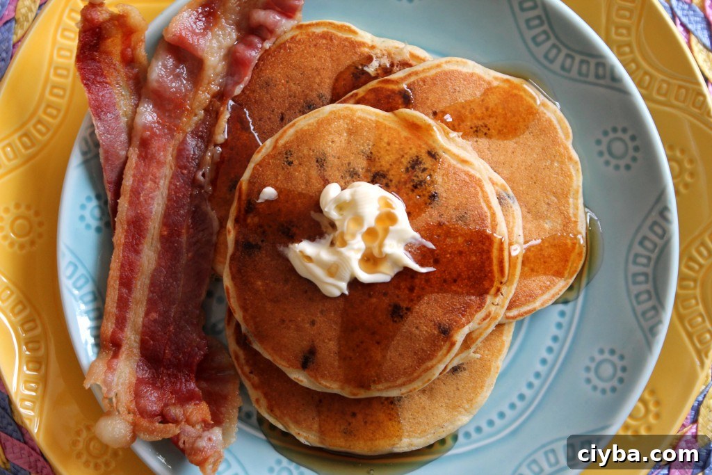 Greek Yogurt-Banana Chocolate Chip Pancakes 3
