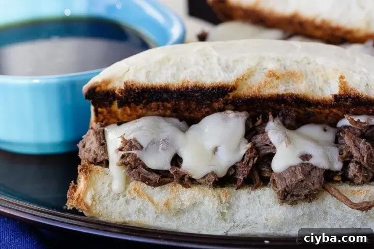 Slow Cooker French Dip Sandwiches