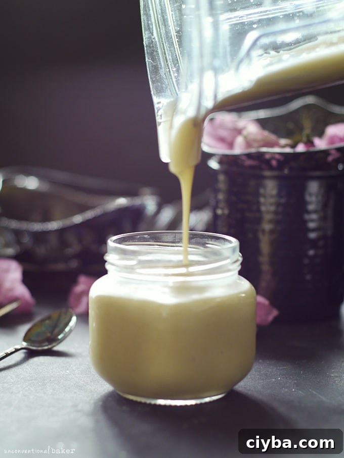 Sweetened Condensed Milk Substitute (Instant, Raw, and Free from: dairy, refined sugars, gluten & grains)